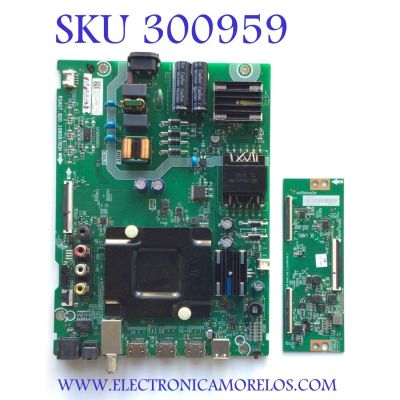 KIT DE TARJETAS PARA TV HISENSE·ROKU TV 4K·UHD·HDR / NUMERO DE PARTE 303578 / RSAG7.820.10808/ROH / 43A53FUR(0003) / 303579 / T-CON 303609 / RSAG7.820.11133/ROH / 309217 / PANEL HD425Y1U52-T0L2\GM\CKD3A\ROH / DISPLAY T430QVN03.M / MODELO 43R6E4 43A53FUR
