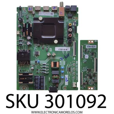 KIT DE TARJETAS PARA TV HISENSE / NUMERO DE PARTE MAIN FUENTE 285811 / RSAG7.820.10808/ROH / 285812 / 43A53FUR(0009) / NUMERO DE PARTE T-CON 292147 / RSAG7.820.11133/ROH / PANEL HD425Y1U51-T0L6\S0\GM\ROH / DISPLAY T430QVN03.7 / MODELO 43R7G5 43A53FUR