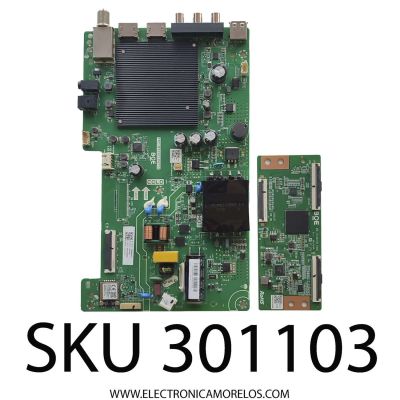KIT DE TARJETAS PARA TV VIZIO / NUMERO DE PARTE MAIN FUENTE 60103-00876 / TPD.MT5583.PB751 / 4300092612 / T-CON BOE_CC430LV2D_43001 / PANEL BOEI430WU1 / DISPLAY CC430LV2D VER.02 / MODELO D43F-J04 LBVTC9