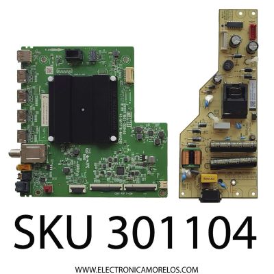 KIT DE TARJETAS PARA TV TCL 4K·UHD·HDR ((ROKU TV)) / MAIN 30800-000499 / 40-MR17T6-MAA2HG / 11602-500460 / 30801-000475 / FUENTE 30805-000136 / 40-L12DH4-PWD1CG / 11601-500069 / PANEL LVU430NDEL / DISPLAY V430DJ1-Q01 REV.D2 / MODELOS 43S453 / 43S455