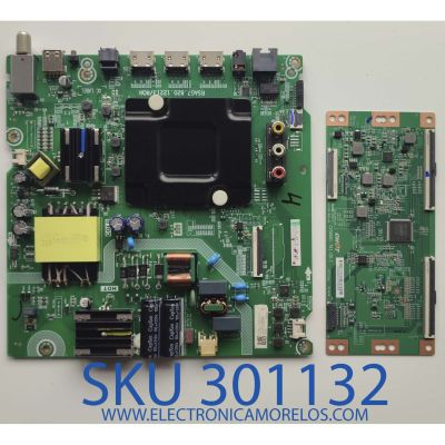 KIT DE TARJETAS PARA TV HISENSE·ROKU TV 4K·UHD·HDR / NUMERO DE PARTE MAIN 311758 / RSAG7.820.12213/ROH / 311759A / T-CON CV580U1-T01-CB-1 / E3CCBB580001 / PANEL HD580X1U93-L1/S0/GM/ROH / DISPLAY CV580U1-T01 REV:02 / MODELO 58R6E3