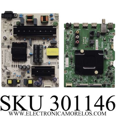 KIT DE TARJETAS PARA TV ONN·ROKU TV 4K·UHD·HDR / NUMERO DE PARTE MAIN 274369 / RSAG7.820.10313/ROH / 274368 / NUMERO DE PARTE FUENTE 278428 / RSAG7.820.8718/ROH / PANEL HD650X1U51-T0L3\WG\S0\GM\ROH / DISPLAY HV650QUB-F90 / MODELO 100021261 (65 PULGADAS)