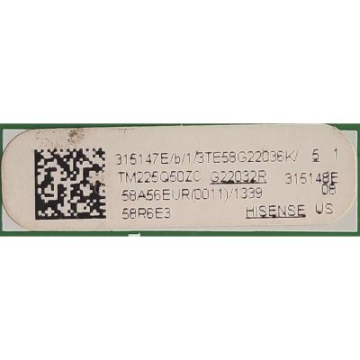 KIT DE TARJETAS PARA TV HISENSE·ROKU TV 4K·UHD·HDR / MAIN FUENTE 315147 / RSAG7.820.12370/ROH / 315148 / 58A56EUR(0011) / T-CON CV580U1-T01-CB-1 / E3CCBB5800010 / PANEL HD580X1U91-L1\S0\GM\CKD3A\ROH\1 / DISPLAY CV580U1-T01 REV:01 / MODELO 58R6E3 58A56EUR - Imagen 3