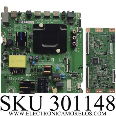 KIT DE TARJETAS PARA TV HISENSE·ROKU TV 4K·UHD·HDR / MAIN FUENTE 315147 / RSAG7.820.12370/ROH / 315148 / 58A56EUR(0011) / T-CON CV580U1-T01-CB-1 / E3CCBB5800010 / PANEL HD580X1U91-L1\S0\GM\CKD3A\ROH\1 / DISPLAY CV580U1-T01 REV:01 / MODELO 58R6E3 58A56EUR