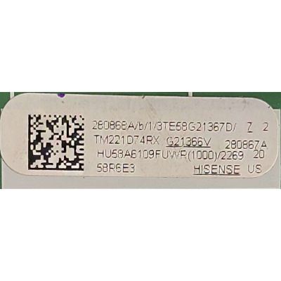 KIT DE TARJETAS PARA TV HISENSE / NUMERO DE PARTE MAIN FUENTE 280868 / RSAG7.820.9221/ROH / 280667 / HU58A6109FUWR(1000) / T-CON CV580U1-T01 / E3CCBB5800040G / PANEL HD580X1U91-L1\S1\GM\ROH / DISPLAY CV580U1-T01 REV:02 / MODELO 58R6E3 58A6109FUWR - Imagen 3