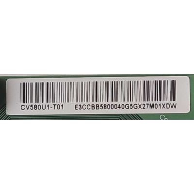 KIT DE TARJETAS PARA TV HISENSE / NUMERO DE PARTE MAIN FUENTE 280868 / RSAG7.820.9221/ROH / 280667 / HU58A6109FUWR(1000) / T-CON CV580U1-T01 / E3CCBB5800040G / PANEL HD580X1U91-L1\S1\GM\ROH / DISPLAY CV580U1-T01 REV:02 / MODELO 58R6E3 58A6109FUWR - Imagen 2