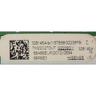 KIT DE TARJETAS PARA TV HISENSE / MAIN 328145 / RSAG7.820.12213/ROH / 328146A / T-CON 328366 / RSAG7.820.12793/ROH / PANEL HD580X1U93-TAL5/S0/GM/ROH / DISPLAY CV580U1-T01 REV:02 / MODELO 58R6E3 - Imagen 2