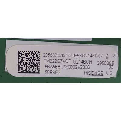KIT DE TARJETAS PARA TV HISENSE·ROKU TV 4K·UHD·HDR / MAIN 295587 / RSAG7.820.9221/ROH / 295588 / 58A56EUR(0002) / T-CON STCON575G / CCPD-TC575-009 / STCON575G8 / PANEL HD580X1U92-TAL1\S0\GM\CKD3A\ROH / DISPLAY CC580PV5D VER.06 / MODELO 58R6E3 58A56EUR - Imagen 2
