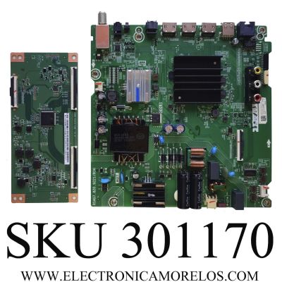KIT DE TARJETAS PARA TV HISENSE·ROKU TV 4K·UHD·HDR / MAIN 295587 / RSAG7.820.9221/ROH / 295588 / 58A56EUR(0002) / T-CON STCON575G / CCPD-TC575-009 / STCON575G8 / PANEL HD580X1U92-TAL1\S0\GM\CKD3A\ROH / DISPLAY CC580PV5D VER.06 / MODELO 58R6E3 58A56EUR