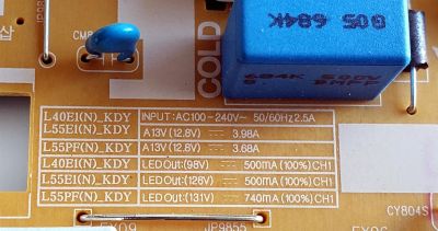 KIT DE TARJETAS PARA TV SAMSUNG CURVA FHD / NUMERO DE PARTE MAIN BN94-10996P / BN41-02534B / BN97-11139A / T-CON BN95-02677A / BN41-02481A / BN97-10799A / FUENTE BN4400872A / L55E1_KDY / BN44-00872A / PANEL CY-VK055BGLV3H / MODELO UN55K6250AFXZA FA01 - Imagen 7