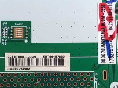 KIT DE TARJETAS PARA TV LG 4K·UHD·HDR / NUMERO DE PARTE MAIN EBT66157802 / EAX68253605 / EAX68253604 / T-CON RUNTK0334FVYJ / 1P-0171X00-40SB / FUENTE EAY65248601 / LGP70T-19U1 / B12J078601 / PANEL NC700DQE-VSHX1 / MODELO 70UM6970PUA / 70UM6970PUA.BUSMLOR - Imagen 6