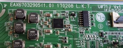 KIT DE TARJETAS PARA TV LG 4K·UHD·HDR / MAIN EBT64659203 / EAX67032905 / EAX67032905(1.0) / T-CON 5013A / 6870C-0700A / FUENTE EAY64489641 / EAX67165801 / LGP6065M-17SU12 / PANEL TPT750WR-QUBF991.K REV:S9WPAV / MODELO 65SJ850A-UC / 65SJ850A-UC.BUSYLJR - Imagen 7