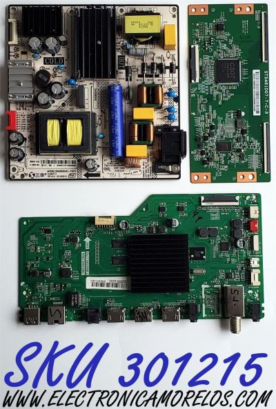 KIT DE TARJETAS PARA TV HKPRO / MAIN SVS586TA31-MA200CK / 1MS586C21SA / T.MS6586.U782 / V8-MS86MNA-LF1V217 / IDF961367G / FUENTE 81-PBE060-H04C / SHG6004C-101H / T-CON ST5461D07-7-C-3 / 342911008D0411 / 34.29110 / DISPLAY ST5461D07-7 / MODELO HKP55UHD9