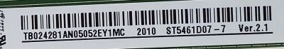 KIT DE TARJETAS PARA TV HKPRO / MAIN SVS586TA31-MA200CK / 1MS586C21SA / T.MS6586.U782 / V8-MS86MNA-LF1V217 / IDF961367G / FUENTE 81-PBE060-H04C / SHG6004C-101H / T-CON ST5461D07-7-C-3 / 342911008D0411 / 34.29110 / DISPLAY ST5461D07-7 / MODELO HKP55UHD9 - Imagen 6