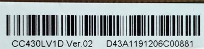 KIT DE TARJETAS PARA TV HKPRO / NUMERO DE PARTE MAIN SVSNT72A60-MA200CK / 40-3NT63M-MAB2 / V8-NT563NA-LF1V307 / MIDF961245B / T-CON STCON425G005 / CCPD-TC425-001 / STCON425G-005 / PANEL LVF430PADX E0009 / DISPLAY CC430LV1D VER.02 / MODELO HKP43SM8NEG - Imagen 2