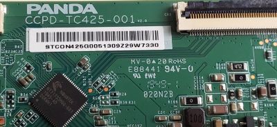 KIT DE TARJETAS PARA TV HKPRO / NUMERO DE PARTE MAIN SVSNT72A60-MA200CK / 40-3NT63M-MAB2 / V8-NT563NA-LF1V307 / MIDF961245B / T-CON STCON425G005 / CCPD-TC425-001 / STCON425G-005 / PANEL LVF430PADX E0009 / DISPLAY CC430LV1D VER.02 / MODELO HKP43SM8NEG - Imagen 3