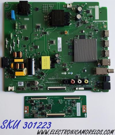 KIT DE TARJETAS PARA TV TOSHIBA·FIRE TV 4K·UHD·HDR / NUMERO DE PARTE MAIN FUENTE 323767 / TPD.T962X3.PC702 (T) / T-CON 313373 / RSAG7.820.11133/ROH / TG233323YH / PANEL HD550Y1U51-T0LD\S0\SM\ROH / DISPLAY T550QVN10.0 / MODELO 55C350LU