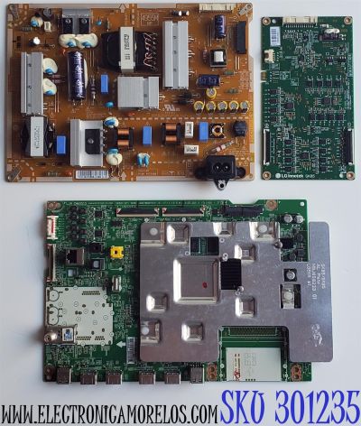 KIT DE TARJETAS PARA TV LG 4K·UHD·HDR / MAIN EBT65180503 / EAX67868703 / LED DRIVER EBR85415501 / 3PCR02201A / PCLK-L701A / LC55D961001A / FUENTE EAY64708661 / EAX67703101 / LGP4955M-18SP / PANEL HC550DQB-SLUA1 / MODELO 55SK9000PUA / 55SK9000PUA.BUSWLJR