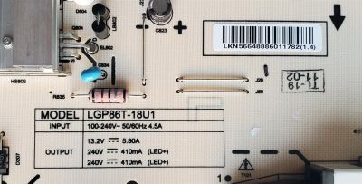 KIT DE TARJETAS PARA TV LG 4K·UHD·HDR / MAIN EBT66082804 / EAX68785003 / EAX68785004 / T-CON 6871L-5532A / 6870C-0748A / FUENTE EAY64888601 / PLDL-L708A / LGP86T-18U1 / 3PCR02251A / PANEL HC860DQF-SLUR2-2142 / MODELO 86UM8070AUB / 86UM8070AUB.BUSYLJR - Imagen 3