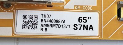 KIT DE TARJETAS PARA TV SAMSUNG QLED 4K·UHD·HDR / MAIN BN94-14037F / BN41-02695A / BN97-15514D / BN9414037F / LED DRIVER BN4400978D / L65S7ND_RHS / BN44-00978D / FUENTE BN4400982A / BN44-00982A / L65S7NA_RHS / CY-TR065FLLVAH / MODELO QN65Q7DRAFXZA FC02 - Imagen 5
