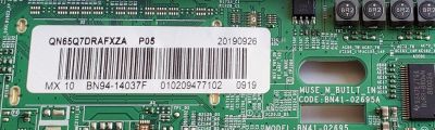 KIT DE TARJETAS PARA TV SAMSUNG QLED 4K·UHD·HDR / MAIN BN94-14037F / BN41-02695A / BN97-15514D / BN9414037F / LED DRIVER BN4400978D / L65S7ND_RHS / BN44-00978D / FUENTE BN4400982A / BN44-00982A / L65S7NA_RHS / CY-TR065FLLVAH / MODELO QN65Q7DRAFXZA FC02 - Imagen 4