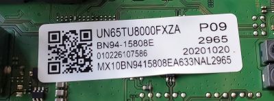 KIT DE TARJETAS PARA TV SAMSUNG 4K·UHD·HDR / MAIN BN94-15808E / BN41-02756B / BN97-17254B / BN41-02756B-000 / BN9415808E / FUENTE BN4401055A / BN44-01055A / L65S6N_TDY / PANEL CY-BT065HGLV4H / MODELO UN65TU8000 / UN65TU8000FXZA FA02 - Imagen 2