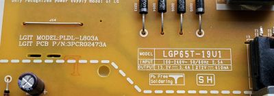 KIT DE TARJETAS PARA TV LG 4K·UHD·HDR / NUMERO DE PARTE MAIN EBT65772802 / EAX68353604 / 65772802 / FUENTE EAY65228701 / PLDL-L803 / 65228701 / EAX68284201 / LGP65T-19U1 / 3PCR02473A  / PANEL NC650DQG-ABHX1 / MODELO 65UM7300PUA / 65UM7300PUA.BUSGDKR - Imagen 6
