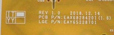 KIT DE TARJETAS PARA TV LG 4K·UHD·HDR / NUMERO DE PARTE MAIN EBT65772802 / EAX68353604 / 65772802 / FUENTE EAY65228701 / PLDL-L803 / 65228701 / EAX68284201 / LGP65T-19U1 / 3PCR02473A  / PANEL NC650DQG-ABHX1 / MODELO 65UM7300PUA / 65UM7300PUA.BUSGDKR - Imagen 5