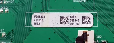 KIT DE TARJETAS PARA TV VIZIO / MAIN V756J03 608 / 1P-0209X00-4010 / Y8389608B / 1P-0211X00-4011 / 1P-0211C00-4011 / T-CON K0018HVZA / BG000N300 / 167007645A / FUENTE 09-75CAR160-00 / 1P-120CX01-1011 / V756-J03 / DISPLAY JR745R3HA4K / MODELO V756-J03 - Imagen 2