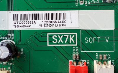 KIT DE TARJETAS PARA TV TCL / NUMERO DE PARTE MAIN T8-55NA2D-MA1 / 40-SX7KNA-MAG4HG / V8-SX70001-LF1V408 / T-CON 34291100360811H / ST5461D04-1C-1 / FUENTE 08-LE921A6-PW200AX / 40-LE9226-PWE1CG / LVU550CS0TE1 / DISPLAY ST5461D04-2 VER.2.1 / MODELO 55UP120 - Imagen 4