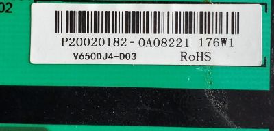 KIT DE TARJETAS PARA TV VIZIO / MAIN TE.MT5597.EC762 / LP4E09290B0 / BNVQ02PCGRA0001WS04080 / A19010572 / V650DJ4-D03 / T-CON TACDJ4032 / E253117 / FUENTE PW.176W1.681 / P20020182 / V650DJ4-D03 / E148158 / DISPLAY V650DJ4-D03 REV.C1 / MODELOS V655-G9 - Imagen 4