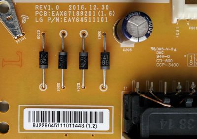 KIT DE TARJETAS PARA TV LG 4K·UHD SMART TV / MAIN EBT64533014 / EAX67146203 / 64533014 / EAX67146203(1.1) / FUENTE EAY64511101 / EAX67189201(1.6) / LGP49DJ-17U1 / 64511101 / EAX67189201 / PANEL NC490DGG-AAFXF / MODELO 49UJ6300-UA / 49UJ6300-UA.BUS4LOR - Imagen 2