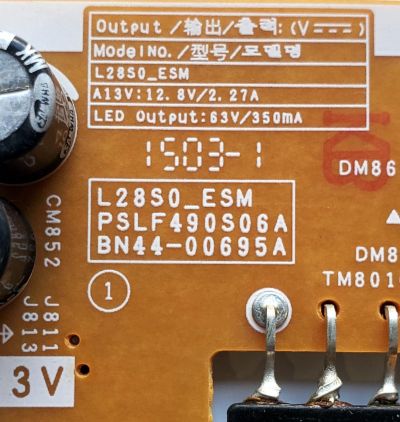 KIT DE TARJETAS PARA TV SAMSUNG / MAIN BN94-07210A / BN41-02125A / BN97-08055A / BN9407210A / FUENTE BN4400695A / L28S0_ESM / PSLF490S06A / BN44-00695A / PANEL CY-HH028AGEV1H / DISPLAY HV280WX2-260 / MODELO HG28NC670AFXZA ES01 / UN28H4 / UN28H5 - Imagen 3