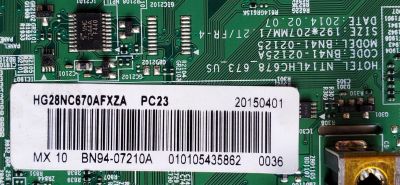 KIT DE TARJETAS PARA TV SAMSUNG / MAIN BN94-07210A / BN41-02125A / BN97-08055A / BN9407210A / FUENTE BN4400695A / L28S0_ESM / PSLF490S06A / BN44-00695A / PANEL CY-HH028AGEV1H / DISPLAY HV280WX2-260 / MODELO HG28NC670AFXZA ES01 / UN28H4 / UN28H5 - Imagen 4