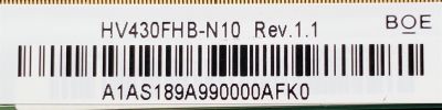 KIT DE TARJETAS PARA TV ONN / NUMERO DE PARTE T201808109A / TP.MS3553.PB801 / HV430FHB-N10 / 8142127352157 / T-CON 44-9771315A / 47-6021131 / HV430FHBN10 / PANEL CN430CN6210 / DISPLAY HV430FHB-N10 REV.1.1 / MODELO ONC18TV001 (43'' PULGADAS) - Imagen 6