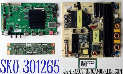 KIT DE TARJETAS PARA JVC·ROKU TV / MAIN MS16010-ZC01-01 / 515C16010M07 / 1010470730 / 2010078954 / T-CON TACDKA010 / E88441 / B002F4300 / 262ZV84-4 / FUENTE TV6505-ZC02-01 / E021M455-A4 / TV6505-ZC02-01(1) / DISPLAY JR645R3HA7L / MODELO LT-65MAW595