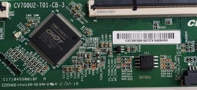 KIT DE TARJETAS PARA ONN·ROKU TV 4K·UHD·HDR / MAIN 515C90100M13 / MT90100-ZC01-01 / T-CON CV700U2-T01-CB-3 / E3CCBB7000150T2 / FUENTE TV7001-ZC02-01 / E021M425-J3 / E021M509-C1 / E168066 / PANEL CV700U2-T01 REV:03 / MODELO 100012588 ((70 PULGADAS)) - Imagen 7