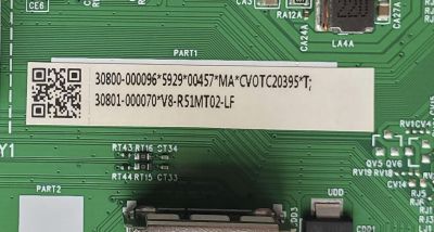 KIT PARA TV TCL 4K·UHD·HDR ((ANDROID TV)) / MAIN 30800-000096 / 40-R51MT2-MAB2HG / RT2851M / R51MT2 / 11602-500062 / 30801-000070 / 08-CM43TML-LC208AA / FUENTE 08-L12CLJ1-PW200AA / 40-L12CH4-PWD1CG / LVU430NDEL MS9W04 / V430DJ1-Q01 REV.C1 / MODELO 43S434 - Imagen 2