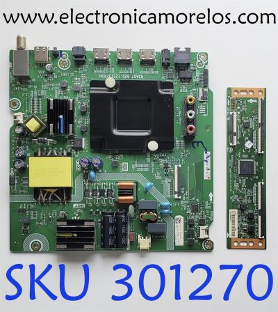 KIT DE TARJETAS PARA HISENSE TV 4K·UHD·HDR ((ROKU TV)) / NUMERO DE PARTE 328145 / RSAG7.820.12213/ROH / 328146 / 58A56EUR((0012)) / T-CON 332326 / RSAG7.820.12793/ROH / PANEL HD580X1U93-TAL5/S0/SM/ROH / DISPLAY CV580U1-T01 REV:02 / MODELO 58R6E3 58A56EUR