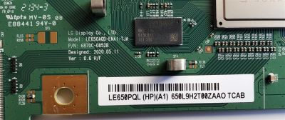 KIT DE TARJETAS PARA TV LG OLED / MAIN EBT66648801 / EAX69789401 / T-CON 6309E / 6870C-0852B / LE650AQD-ENA1-TJA / LE650PQL (HP)(A1) / FUENTE EAY65894511 / LGP65G1-21OP / LE650AQD / AC650AQL CPA1_RS / HV750QUB-F91 / OLED65G1PUA / OLED65G1PUA.DUSPLJR - Imagen 2