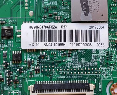 KIT DE TARJETAS PARA TV SAMSUNG / MAIN BN94-10166H / BN41-02532A / BN97-09386H / BN9410166H / FUENTE BN4400695A / L28S0_ESM / PSLF490S06A / BN44-00695A / PANEL HH028AGE-R1 RRR1 / HV280WX2-260 / MODELO HG28NE470AFXZA XA01 UK4000 / UK4003 / UK4000 / UK5000 - Imagen 2