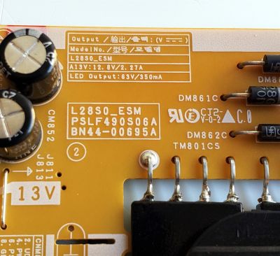 KIT DE TARJETAS PARA TV SAMSUNG / MAIN BN94-10166H / BN41-02532A / BN97-09386H / BN9410166H / FUENTE BN4400695A / L28S0_ESM / PSLF490S06A / BN44-00695A / PANEL HH028AGE-R1 RRR1 / HV280WX2-260 / MODELO HG28NE470AFXZA XA01 UK4000 / UK4003 / UK4000 / UK5000 - Imagen 6