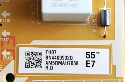 KIT DE TARJETAS PARA TV SAMSUNG 4K·UHD·HDR SMART TV / MAIN BN94-14872F / BN41-02703B / BN97-15630G / BN9414872F / FUENTE BN4400932Q / L55E7_RHS / BN44-00932Q / PANEL CY-NN058HGPV1H / MODELO UN58RU710DFXZA YA08 / UN58RU7100FXZA YA08 - Imagen 4