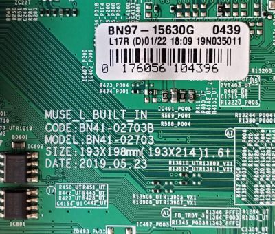 KIT DE TARJETAS PARA TV SAMSUNG 4K·UHD·HDR SMART TV / MAIN BN94-14872F / BN41-02703B / BN97-15630G / BN9414872F / FUENTE BN4400932Q / L55E7_RHS / BN44-00932Q / PANEL CY-NN058HGPV1H / MODELO UN58RU710DFXZA YA08 / UN58RU7100FXZA YA08 - Imagen 3