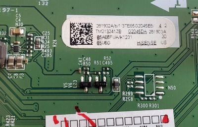 KIT DE TARJETAS PARA TV HISENSE·ULED 4K·UHD·HDR ((ANDROID TV)) / MAIN 281902 / RSAG7.820.10646/ROH / 281903 / T-CON 281423 / RSAG7.820.10595/ROH VER.B /  LED DRIVER 283625 / RSAG7.820.10488/ROH / FUENTE 282461 / RSAG7.820.8847/ROH / MODELO 65U6G - Imagen 7