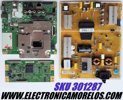 KIT DE TARJETAS PARA TV LG / MAIN EBT64266602 / EAX66882503 / 64266602 / FUENTE EAY64388821 / EAX66944001 / 64388821 / LGP55LIU-16CH2 / T-CON HV550QUBB25 / 47-6021075 / HV550QUB-B25 / PANEL HC550EGN-ABES3-212Y / MODELO 55UH615A-UC / 55UH615A-UC.BUSFLJR