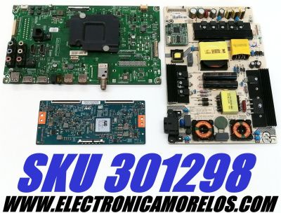 KIT DE TARJETAS PARA TV HISENSE 4K·UHD·HDR / MAIN 201724 / RSAG7.820.6591/ROH / 194886 / HU55K3300UWG / T-CON 5555T32C01 / T550QVN05.1 / 55T32-C06 / FUENTE 191669 / RSAG7.820.6672/ROH / HLL-4860WB / PANEL HD550DU-B52 / DISPLAY T550QVN05.2 / MODELO 55H8C