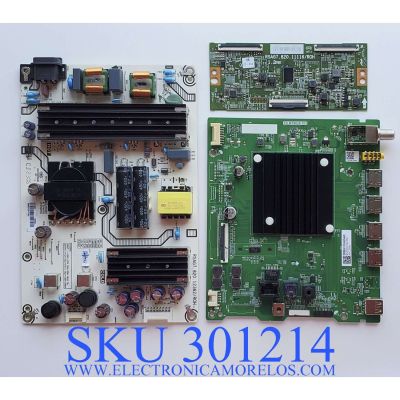 KIT DE TARJETAS PARA TV TOSHIBA·FIRE TV 4K·UHD·HDR / MAIN 289280 / TD.MT9020.703 / FUENTE 331382 / RSAG7.820.12362/ROH / T-CON 290047 / RSAG7.820.11116/ROG / 291554 / PANEL HD650Y1U41-T0LBBY\SM\MCKD3A\ROH / DISPLAY HV650QUB-F70 / MODELO 65C350KU 65C350U