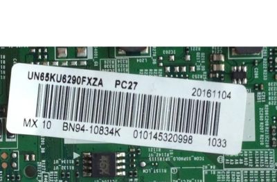 KIT DE TARJETAS PARA TV SAMSUNG 4K·UHD / NUMERO DE PARTE MAIN BN94-10834K / BN41-02628A / BN97-10648A / BN9410834K / FUENTE BN44-00808D / PSLF261S07A / BN4400808D / L65S6N_FSM / PANEL CY-GK065HGLV2H / MODELO UN65KU6290 / UN65KU6290FXZA FA01 - Imagen 2