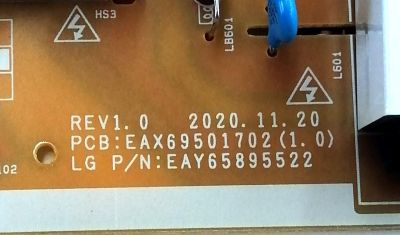 KIT DE TARJETAS PARA TV LG 4K·UHD·HDR / MAIN EBT66631402 / EAX69462206 / 66631402 / FUENTE EAY65895522 / 65895522 / EAX69501702 / LGP55NT-21U1 / EPCD14CB1B / 3PCR02855B / PANEL NC550TQG-AAKH1 / MODELO 55UP8000PUA / 55UP8000PUA.BUSYLKR - Imagen 2